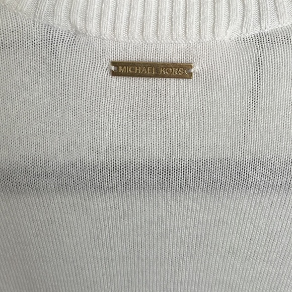 MICHAEL KORS WHITE FRINGE SWEATER - Picture 4 of 6